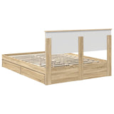 Storage Bed with Drawer Sonoma Oak 140 x 200 cm Engineered Wood 3408461