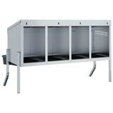 Chicken Nesting Box 4 Compartments with Legs Galvanised Steel 4104905