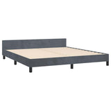 Bed Frame without Mattress Dark Grey California King Velvet 347613