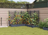 Garden Planter 5 pcs Grey 120 x 120 x 125.5 cm PP 42002865