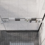 Shower Shelf for Walk-in Shower Wall Chrome 100 cm Aluminium 153622