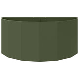 Planter Olive Green 120 x 60 x 50 cm Steel 883706