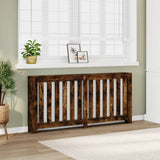 ZNTS Radiator Cover Smoked Oak 175x20x82 cm Engineered Wood 852757