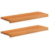 Window Sills 2 pcs Light Brown 80x 30 x 2 cm Solid Beech Wood 42048192