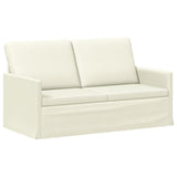 2 Seater Sofa Cream 150 x 81 x 82 cm Corduroy Fabric 42041102