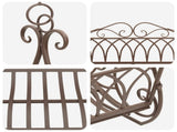 Swing Bench Steel 112 x 60 x 126.5 cm Antique Brown 42038696