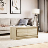 ZNTS Coffee Table with LED Lights Sonoma Oak Engineered Wood 851986