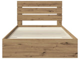 Bed Frame with Drawer Artisan Oak 90 x 200 cm Engineered Wood 3412019