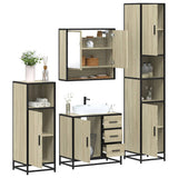 ZNTS 4 Piece Bathroom Furniture Set Sonoma Oak Engineered Wood 3301226