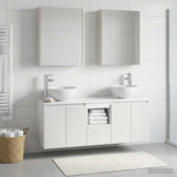 Bathroom Cabinet Set 5 pcs White Engineered Wood 3406367