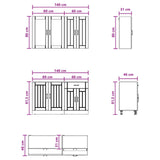 Kitchen Unit LUCCA 4 pcs High Gloss White Engineered Wood 3438319