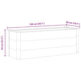 Garden Raised Bed WPC 150x50x54 cm Grey 43607