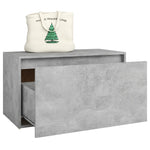 ZNTS Hall Bench 80x40x45 cm Concrete Grey Engineered Wood 808670
