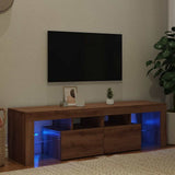 TV Cabinet with LED Lights Artisan Oak 140x36.5x40 cm Engineered Wood 856304