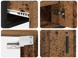 Bathroom Furniture Set with Door 2 pcs Old Wood Engineered Wood 3402320