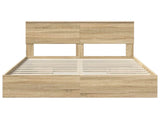 Storage Bed with Drawer Sonoma Oak 135 x 190 cm Engineered Wood 3410807