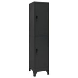 Locker Cabinet Anthracite 38x45x180 cm Steel 339779