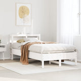 Bed Frame without Mattress White 90x200 cm Solid Wood Pine 3306157