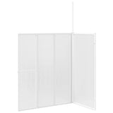 Shower Bath Screen Wall L Shape 70 x 120 x 137 cm 4 Panels Foldable 140787