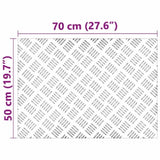 Stair Tread Rectangular 4 pcs Silver 70 x 50 cm Aluminium 4104354