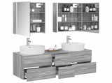 Bathroom Furniture Set 5 pcs Grey Sonoma 3406932