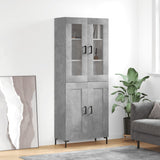 Highboard Concrete Grey 69.5x34x180 cm Engineered Wood 3198341