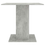 Dining Table Concrete Grey 80x80x75 cm Engineered Wood 800256
