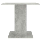 Dining Table Concrete Grey 80x80x75 cm Engineered Wood 800256