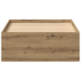 Bed Frame without Mattress Artisan Oak 75x190 cm Engineered Wood 3329310
