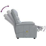 Massage Chair Light Grey Fabric 321226