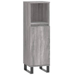 ZNTS 3 Piece Bathroom Cabinet Set Grey Sonoma Engineered Wood 3187803