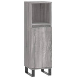 ZNTS 3 Piece Bathroom Cabinet Set Grey Sonoma Engineered Wood 3187803