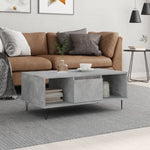 ZNTS Coffee Table Concrete Grey 90x50x36.5 cm Engineered Wood 830592