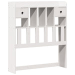 Bookcase Bed without Mattress White 75x190 cm Small Single Solid Wood Pine 3322781
