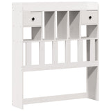 Bookcase Bed without Mattress White 75x190 cm Small Single Solid Wood Pine 3322781