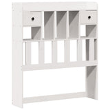Bookcase Bed without Mattress White 90x200cm Solid Wood Pine 3322791