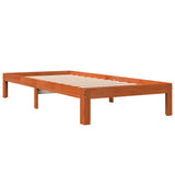 Bed Frame without Mattress Wax Brown 75x190 cm Small Single Solid Wood Pine 844163