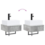 Wall-Mounted Wash Basin Concrete Grey 40 x 41 x 39 cm 890201