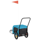 Pet Bike Trailer Blue and Black Oxford Fabric and Iron 94016