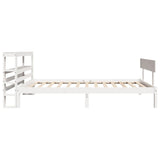 Bed Frame without Mattress White 90x190 cm Single Solid Wood Pine 3305787