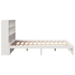 Bookcase Bed without Mattress White 160x200cm Solid Wood Pine 3322398