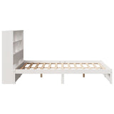 Bookcase Bed without Mattress White 160x200cm Solid Wood Pine 3322398