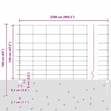 Wild Fence with Posts 25 x 1.2 m 3337123