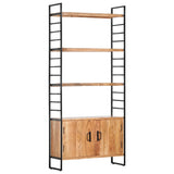 4-Tier Bookcase 80x30x180 cm Solid Acacia Wood 284420