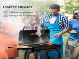 Charcoal BBQ, with Thermometer, Shelves and Wheels T3398P314719