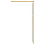 Walk-in Shower Wall with Clear ESG Glass Gold 90x195 cm 154955