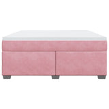 Box Spring Bed with Mattress Pink 180x200 cm Velvet 3285304
