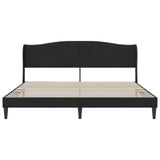 Bed Frame with Headboard Black 180 x 200 cm Velvet 42027952