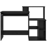 Desk with Drawer Black Oak 120.5 x 44 x 88.5 cm Engineered Wood 869475