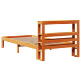 Bed Frame without Mattress Wax Brown 100x200 cm Solid Wood Pine 3306063